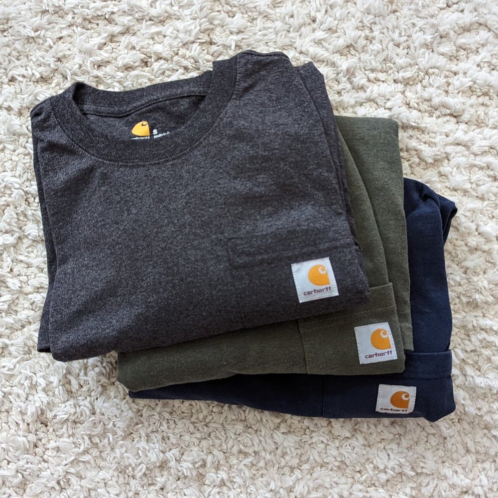 NWOT Carhartt Heavyweight Pocket Long Sleeve Bundle